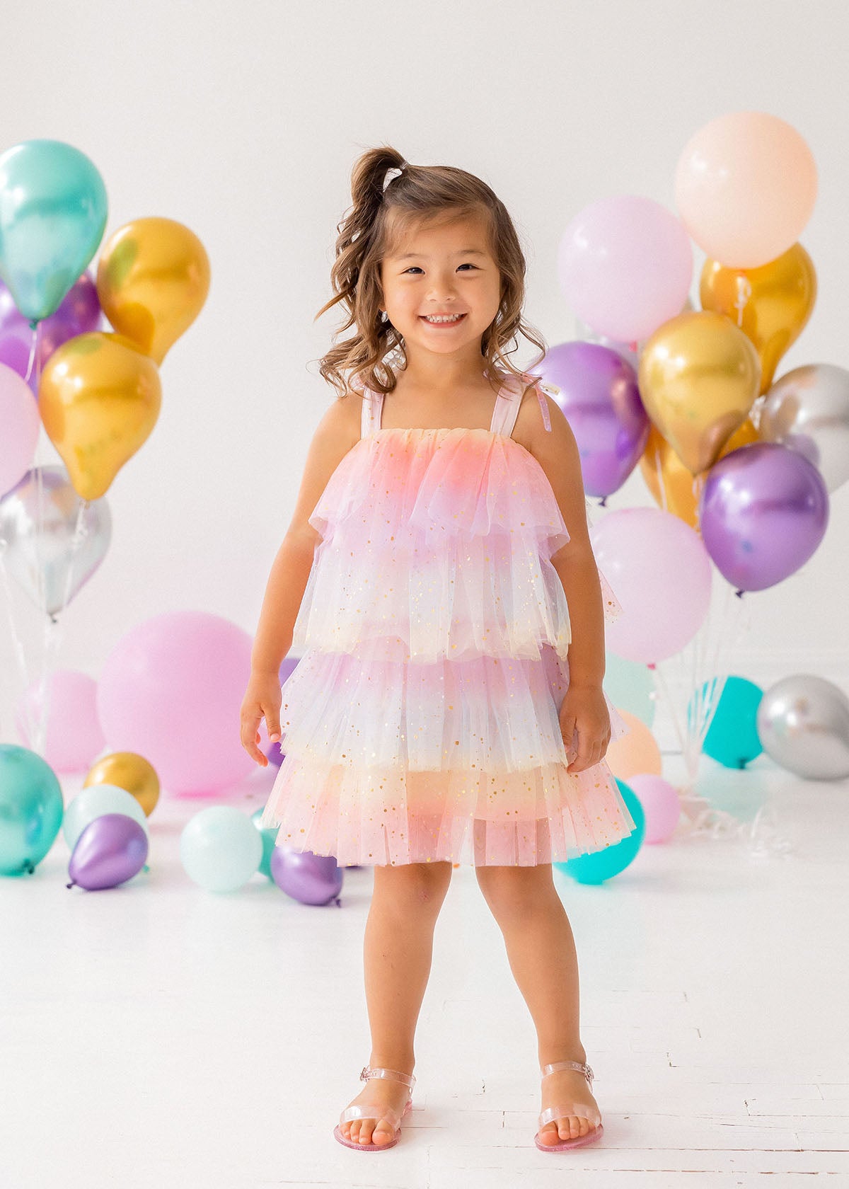 Rainbow Delight Tiered Dress