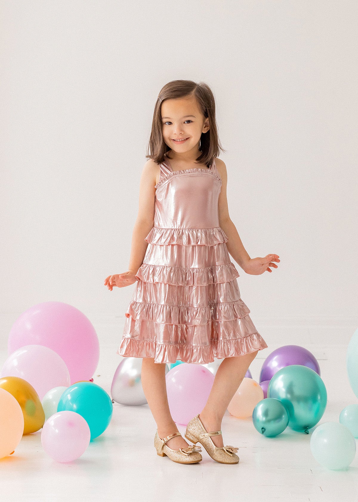 Pink Shine Bright Tiered Dress