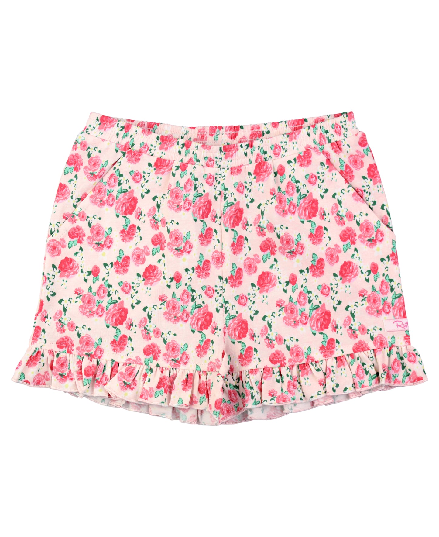 Knit Ruffle Shorts-English Roses