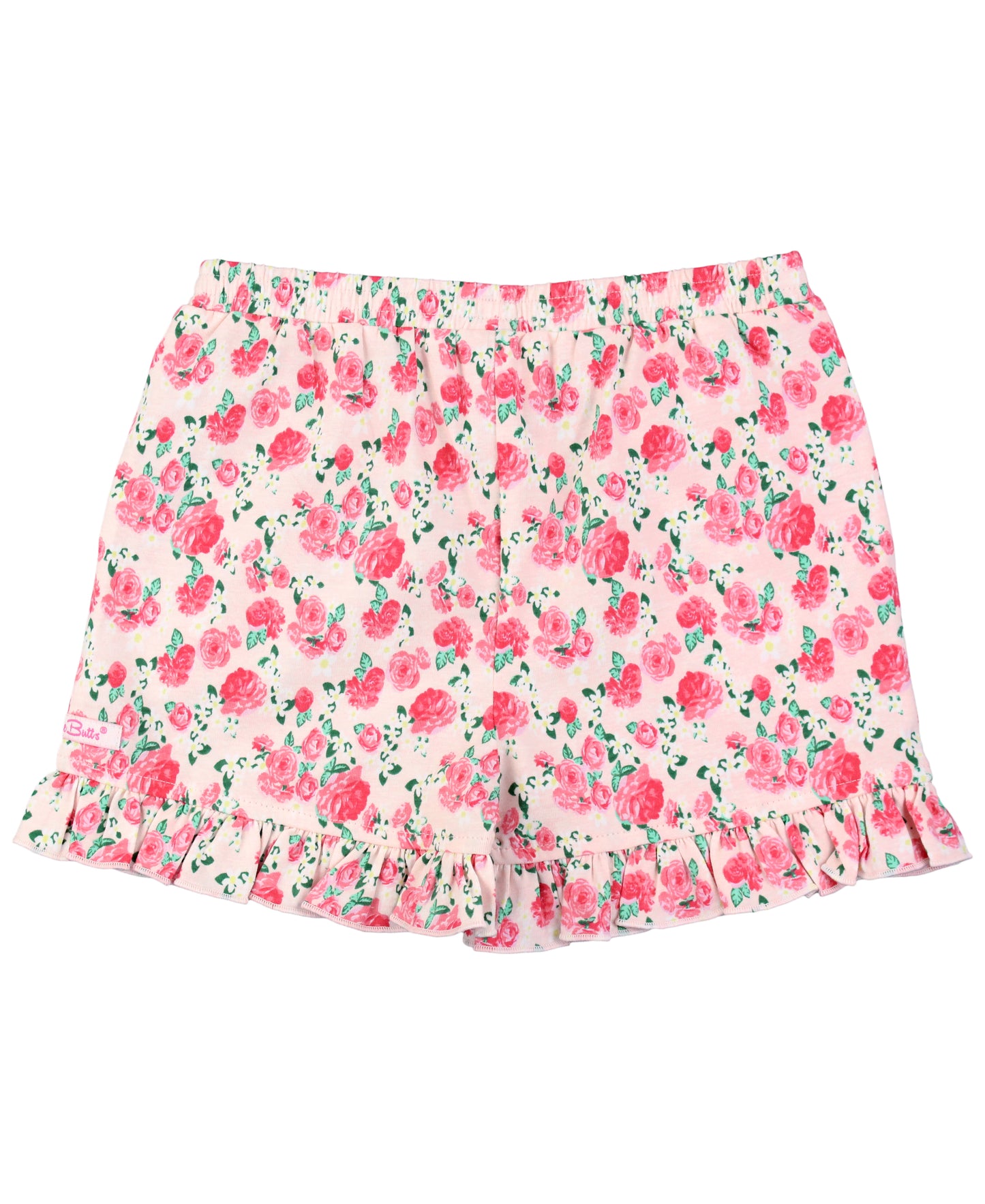 Knit Ruffle Shorts-English Roses