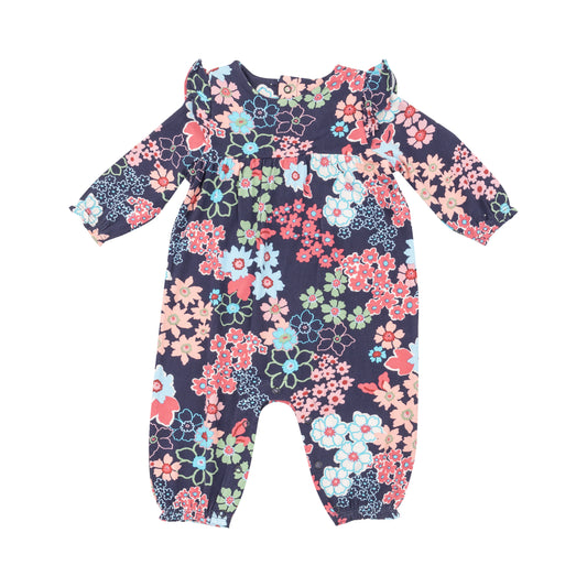 Japonisme Blossom Floral Ruffle Sleeve Romper