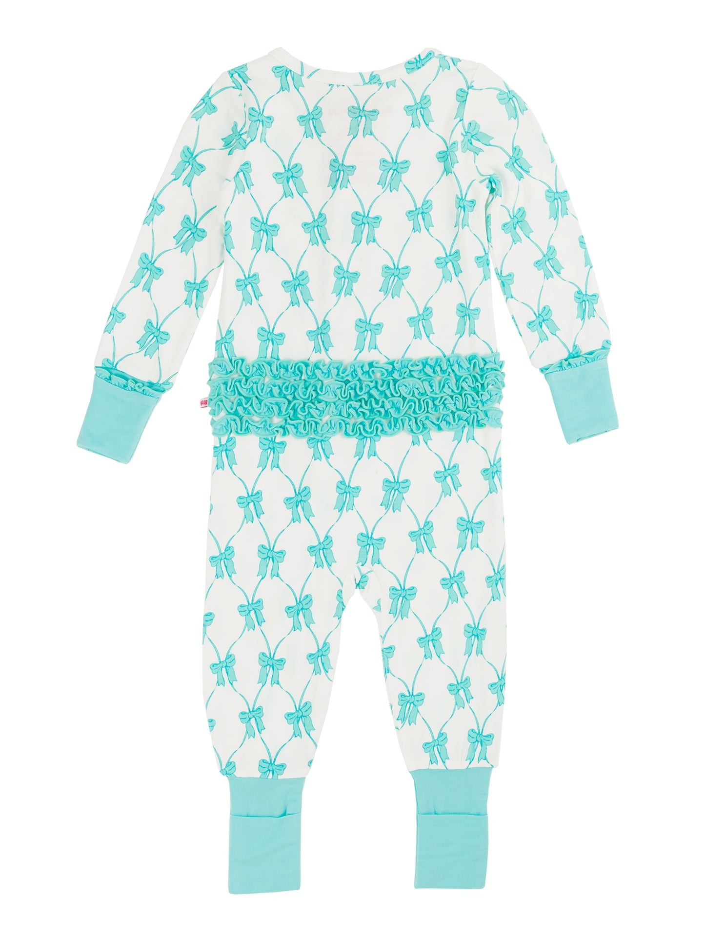 Teal Fairytale Bows Convertible Pajamas