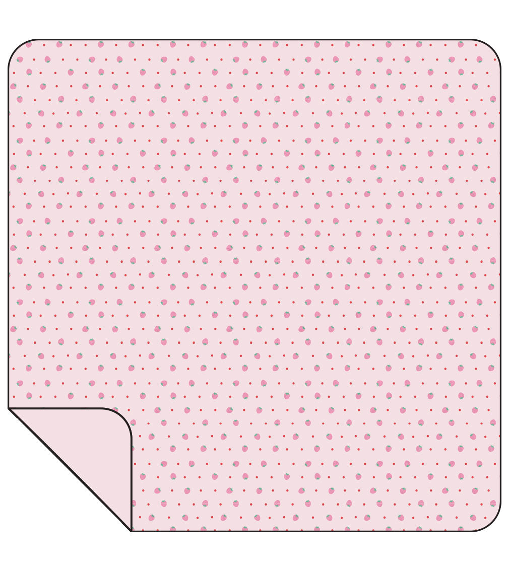 Strawberry Swiss Dot Swaddle Blanket