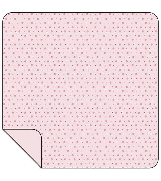 Strawberry Swiss Dot Swaddle Blanket