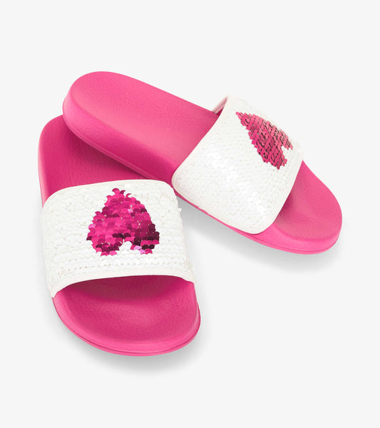 Sequin Hearts Slide-On Sandals