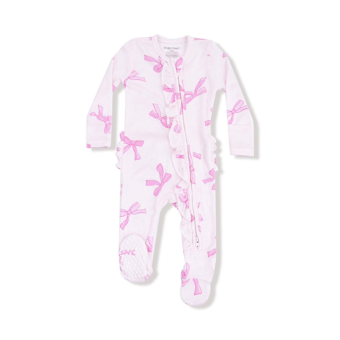 Pretty Bows Zipper Footie
