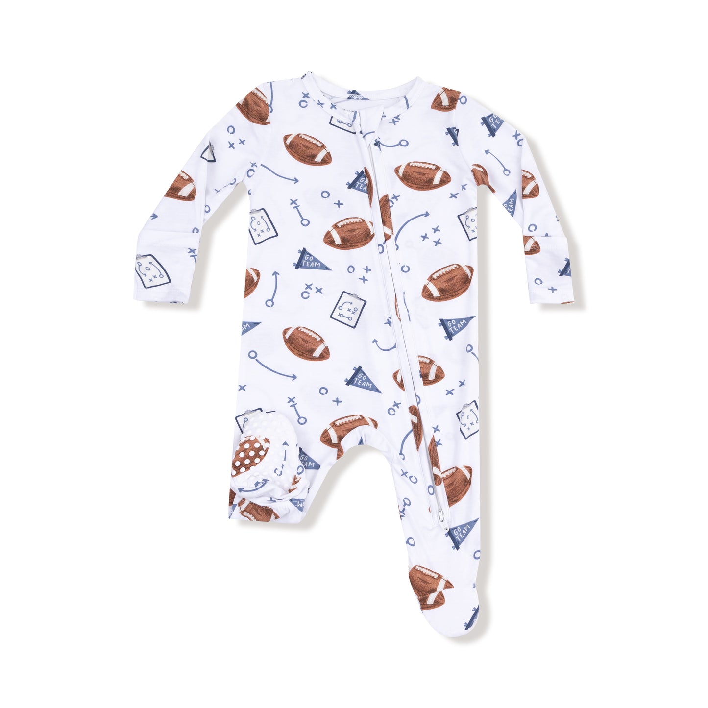 Touchdown Time Zipper Footie