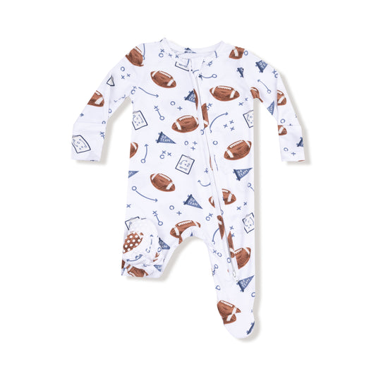 Touchdown Time Zipper Footie