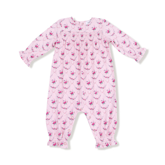 Rose Garden Trellis Smocked Romper