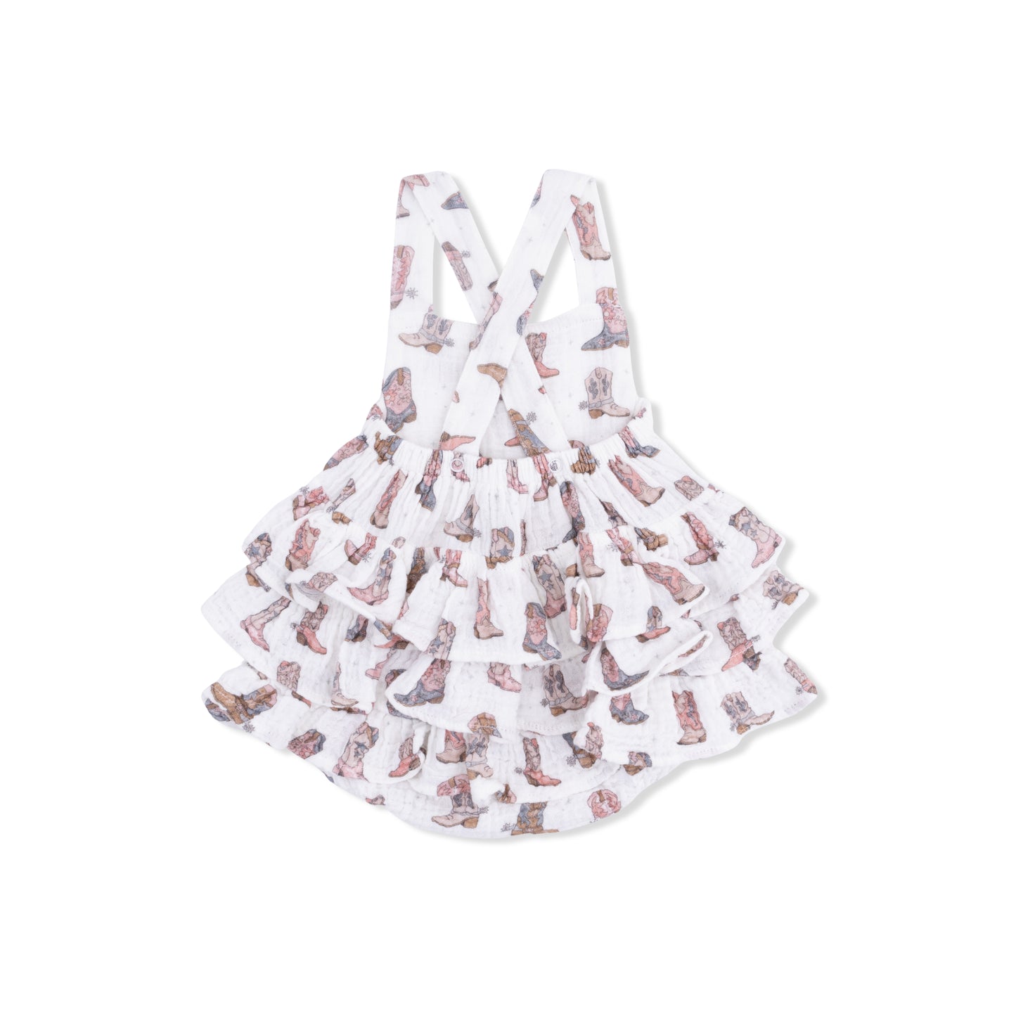 Cowgirl Boots Ruffle Sunsuit