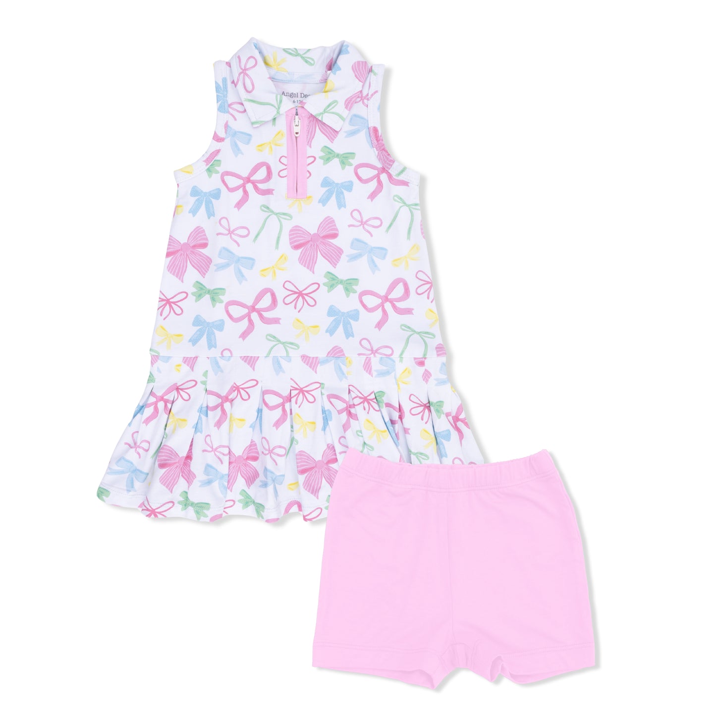 Sweet Bows Polo Tennis Dress with Shorts