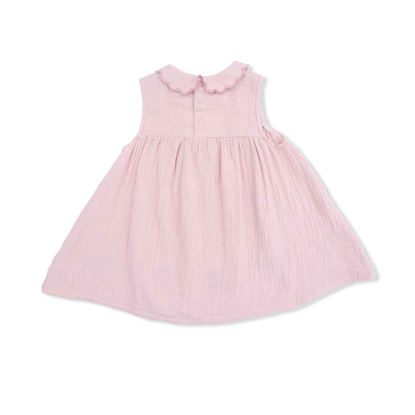 Muslin Lotus Petal Collar Dress Set