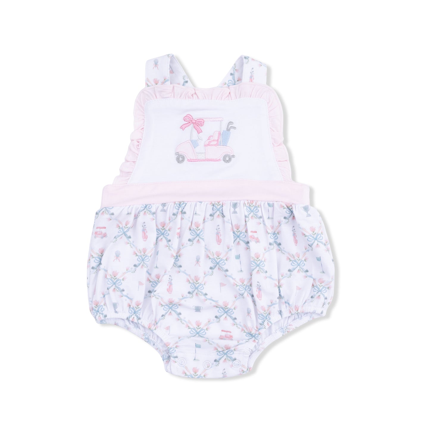 Golf Trellis Pink Ruffle Bubble
