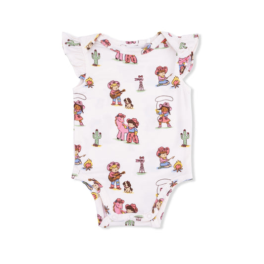 Vintage Cowgirls Ruffle Bodysuit