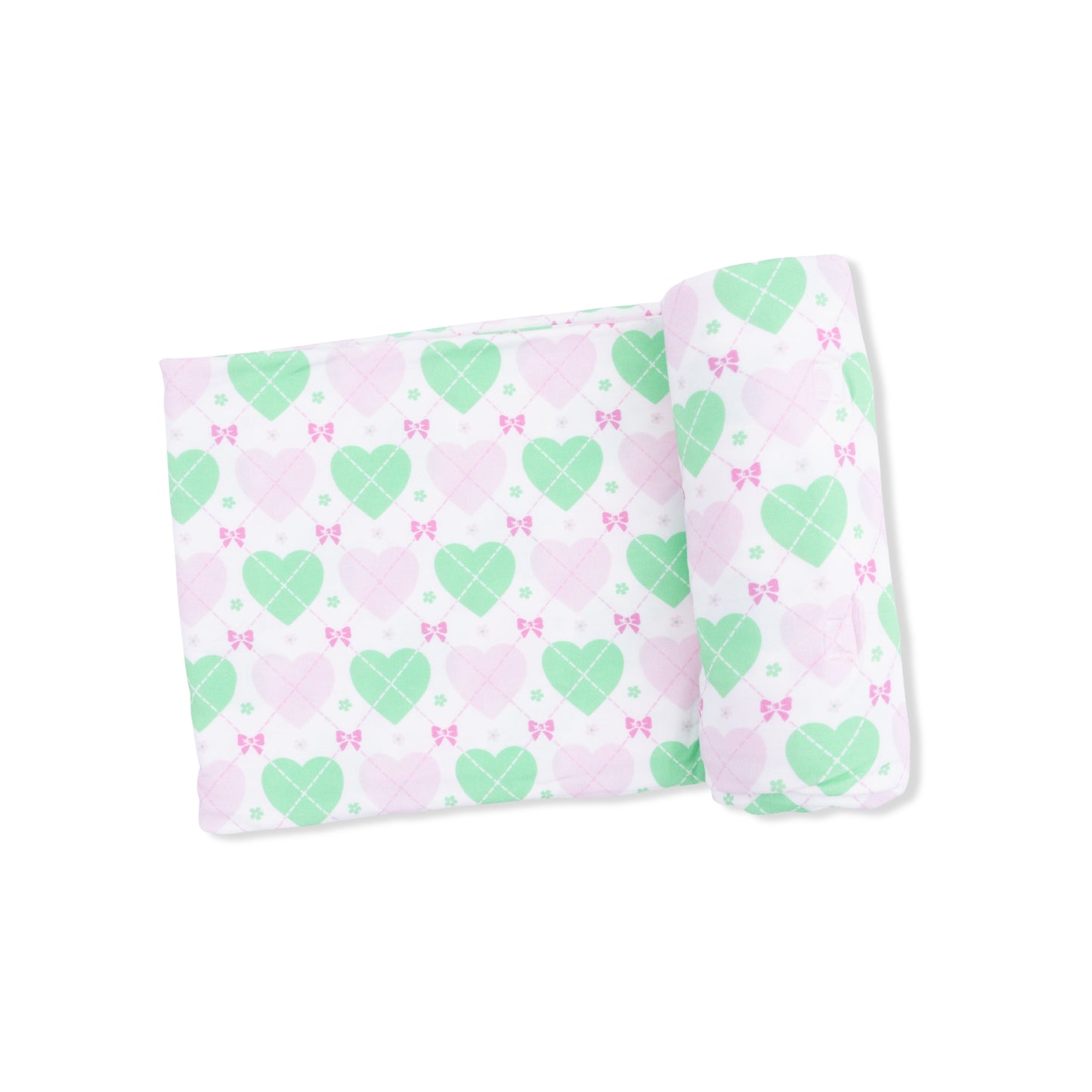 Swaddle Blanket-Heart Argyle
