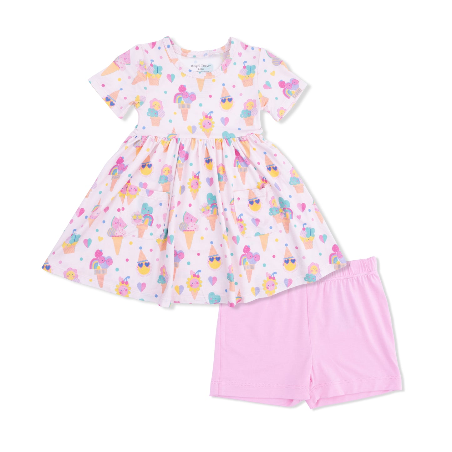Ice Cream Twirly Dress w/Shorts