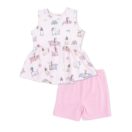 Fancy Hounds Peplum Tank & Bike Shorts