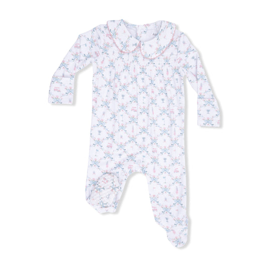 Golf Trellis Pink Footie