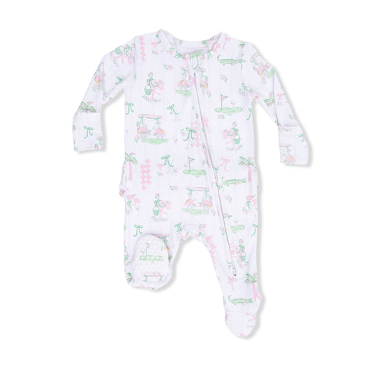 Pretty Golf Zipper Footie
