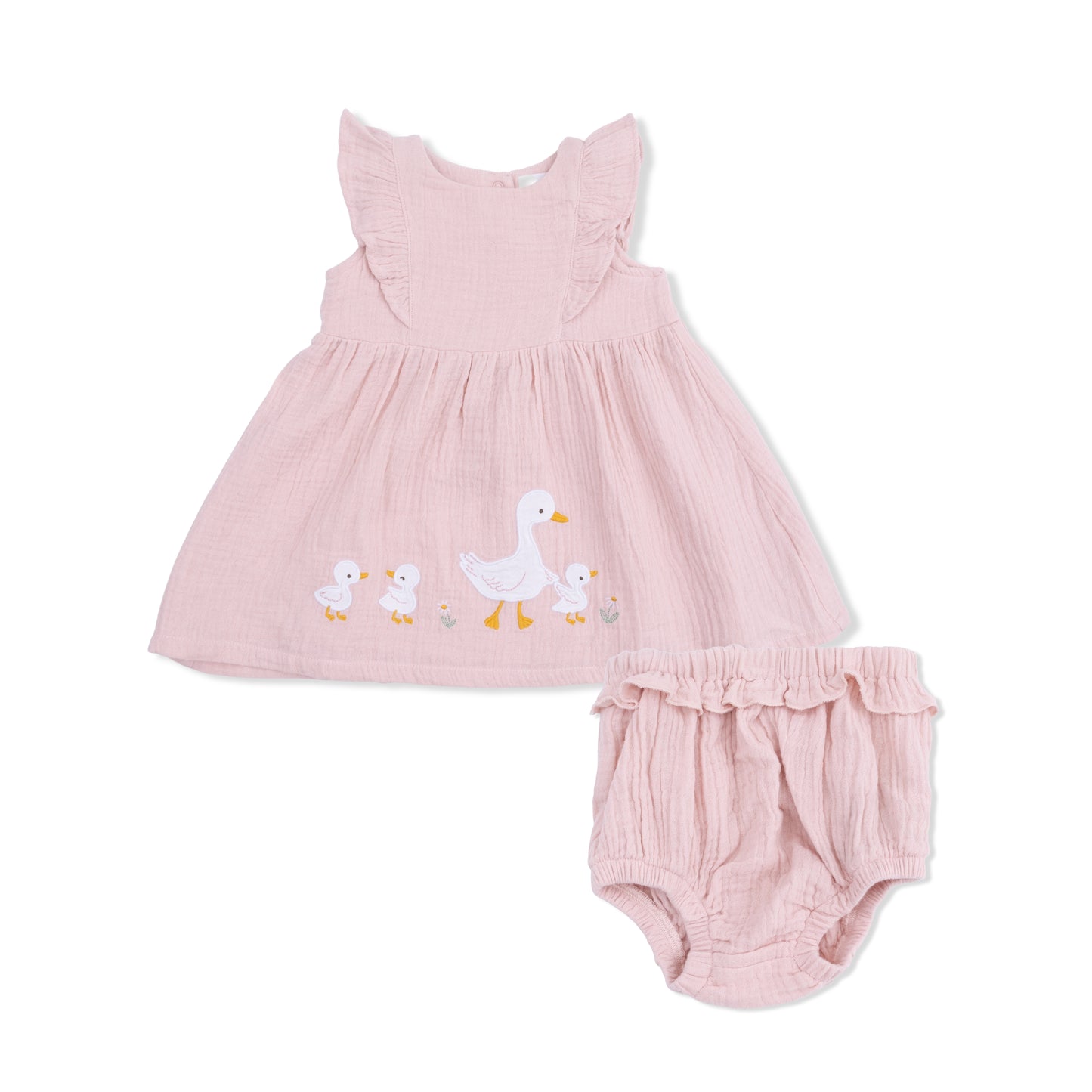 Lotus Flower Ducklings-Ruffle Sleeve Dress
