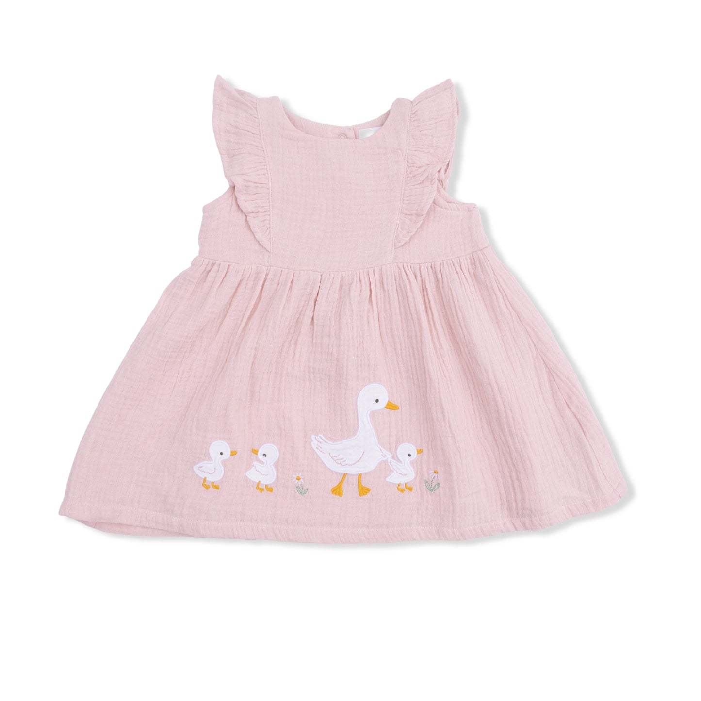 Lotus Flower Ducklings-Ruffle Sleeve Dress