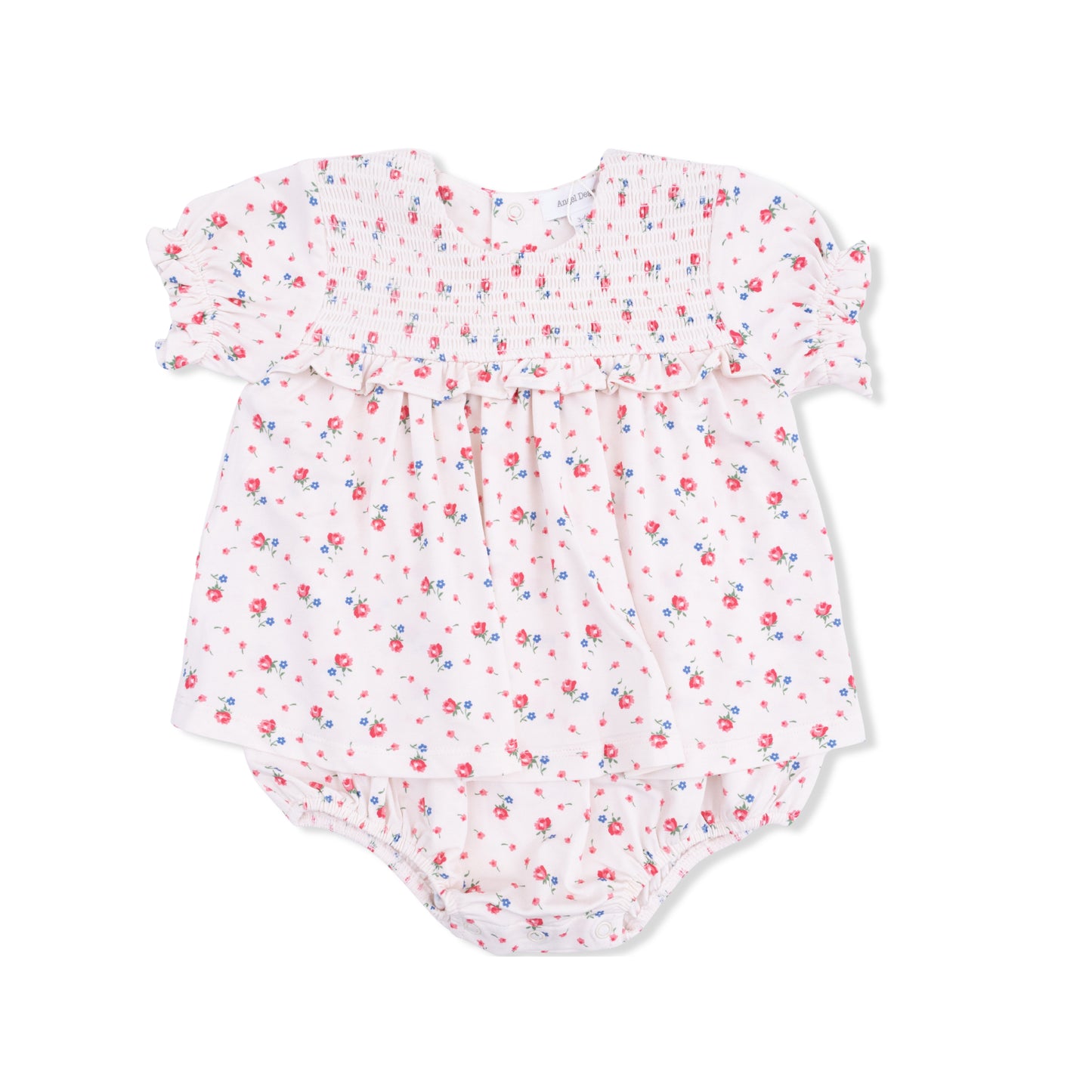 Joli Rosette Smocked Ruffle Bubble w/Skirt