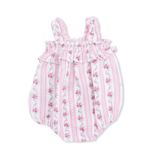 Winding Roses Stripe Ruffly Strap Bubble