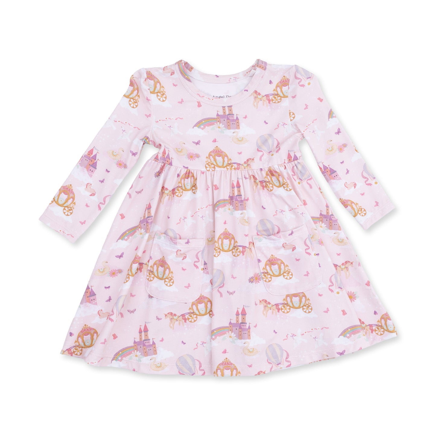 Princess Unicorns & Castle Twirly Dress W Shorts