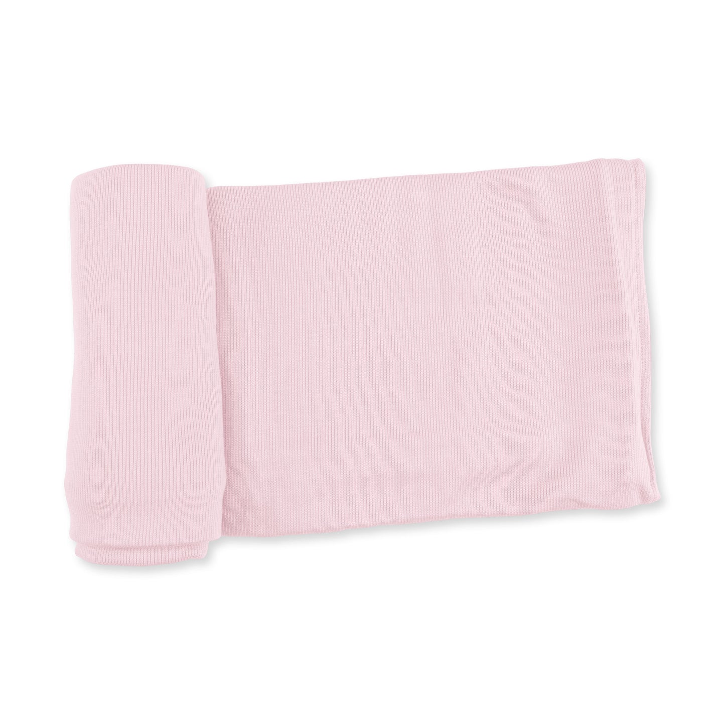 Solid Veiled Pink Rib Swaddle Blanket