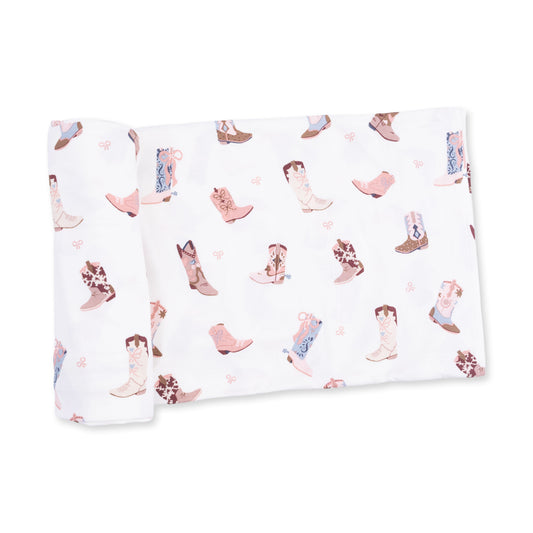 Buckaroo Boots Swaddle Blanket
