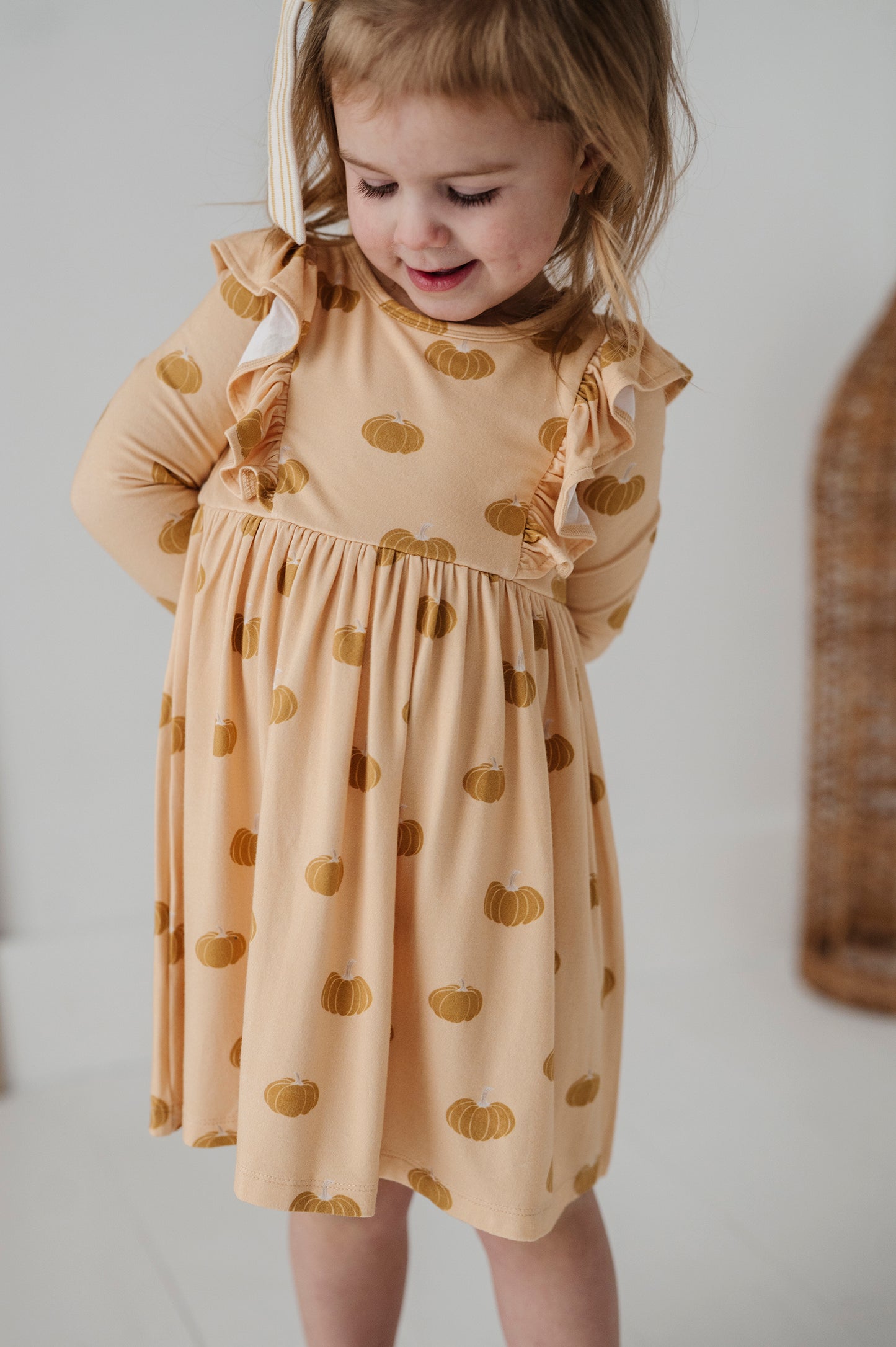 Ruffle Dress - Pumpkin