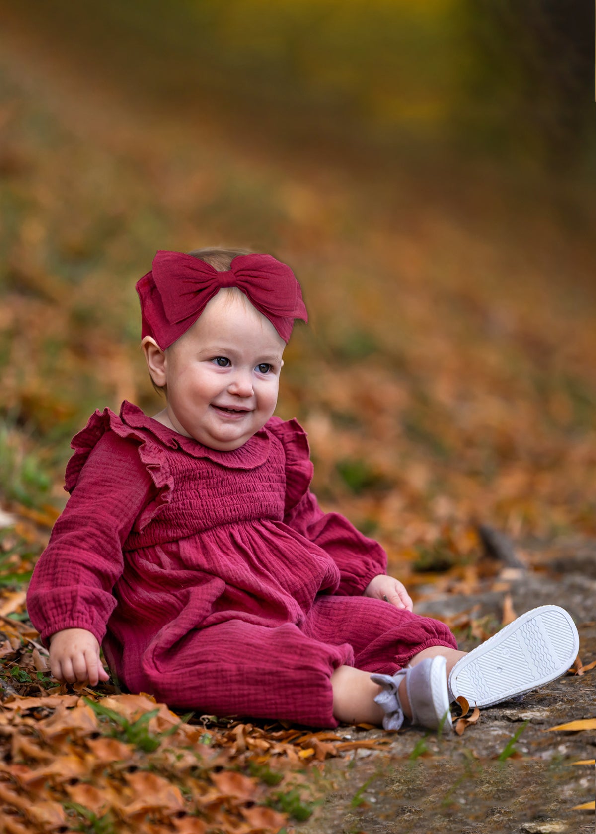 Autumn Romper - Red