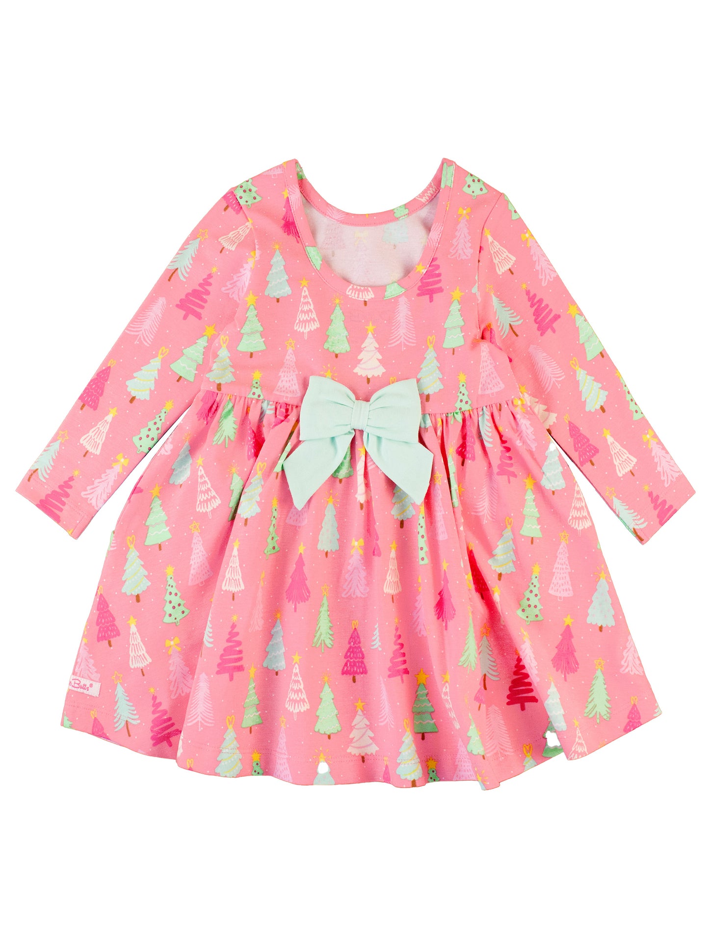 Merry Pink Pines Twirl Dress