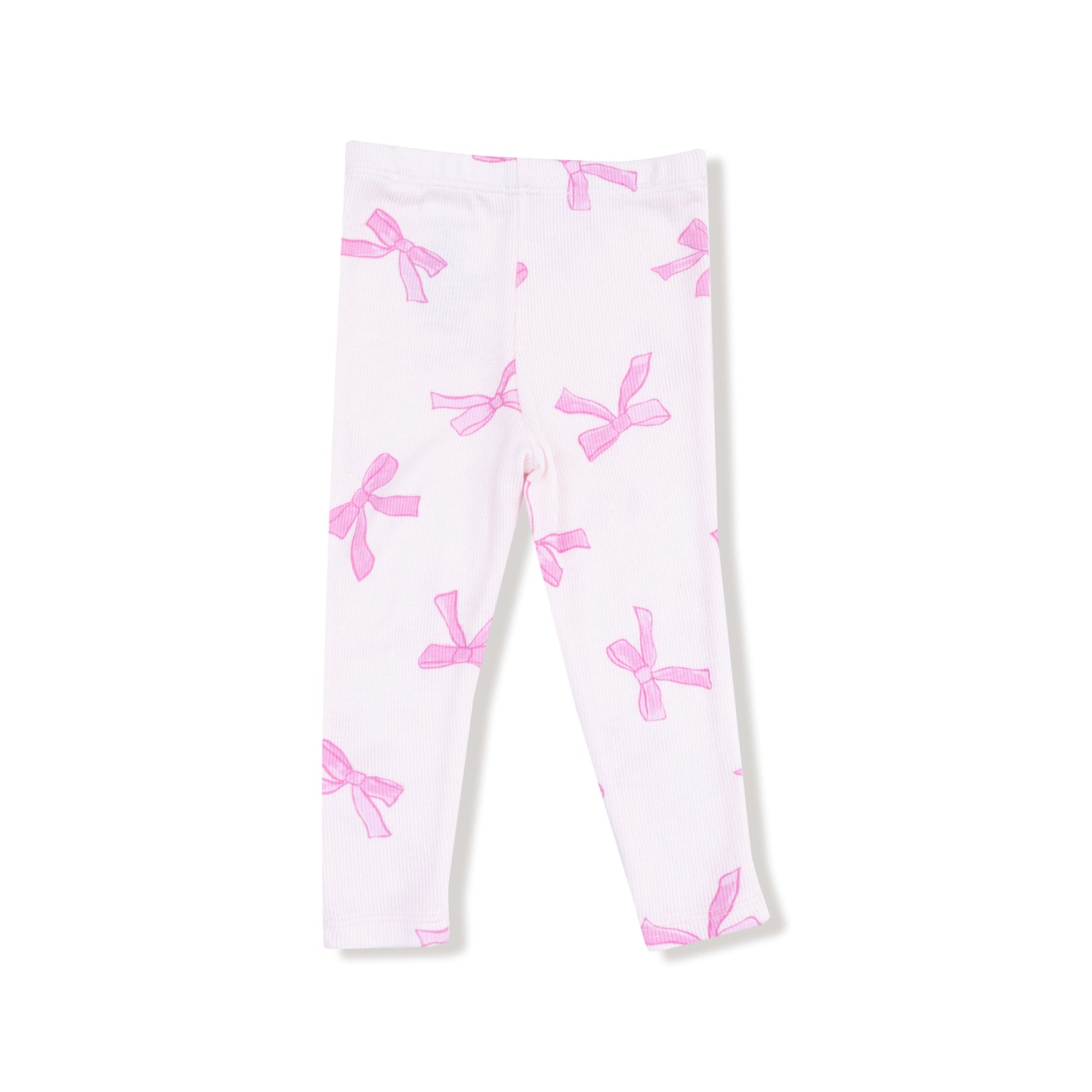 French Terry Pretty Bows Sweatshirt with Tulle Ruffle and Ribbed Legging