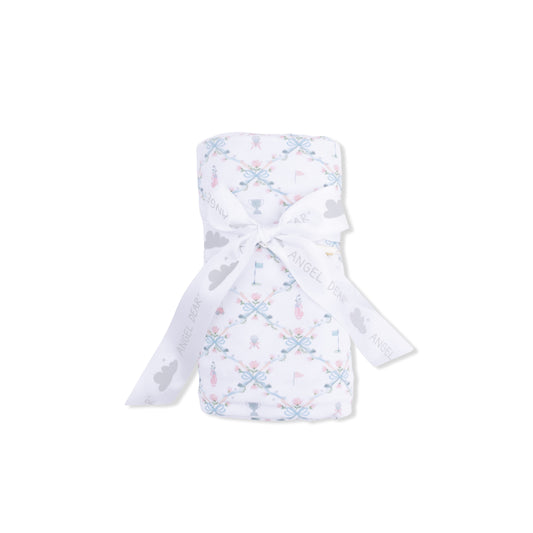 Swaddle Blanket-Golf Trellis Pink