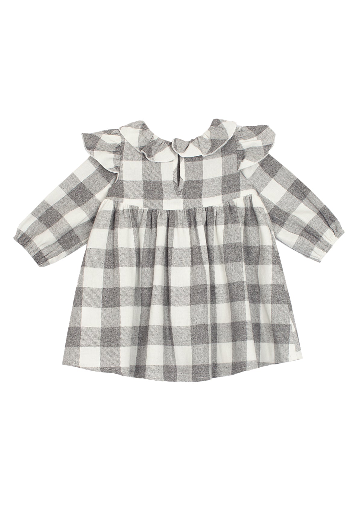 Harper Ash Ruffle Neck Flannel Dress