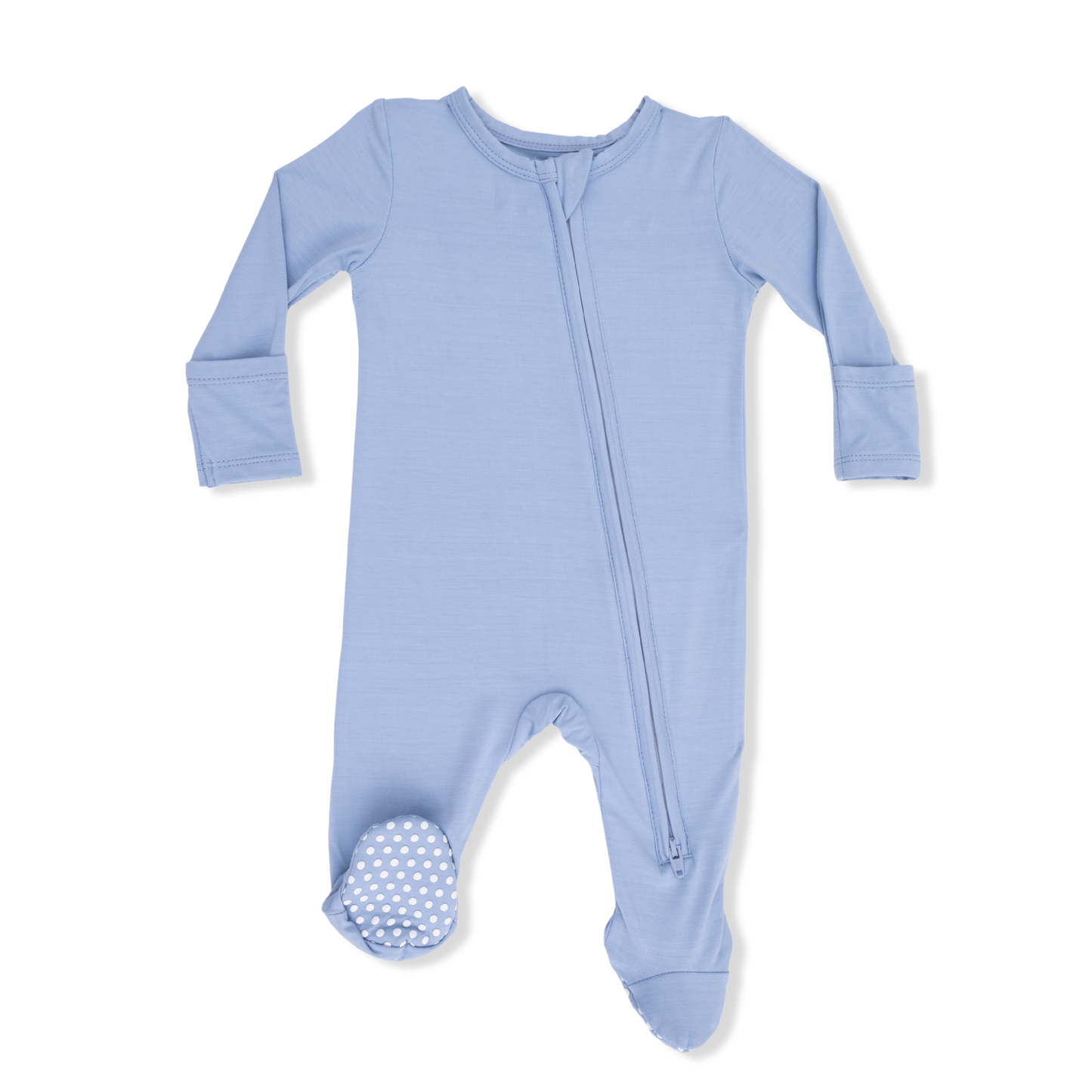 Blue Fog Zipper Footie