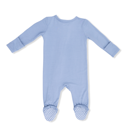 Blue Fog Zipper Footie
