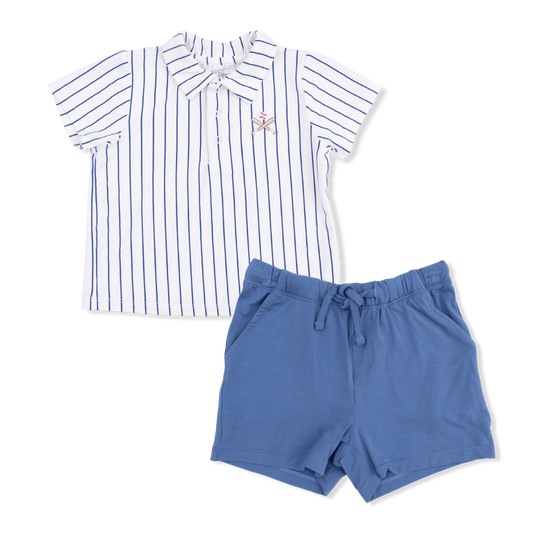 Baseball Stripe Polo w/ Everyday Short