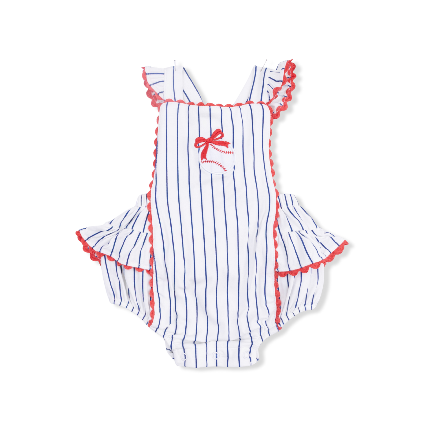 Baseball Stripe Ric Rac Sunsuit