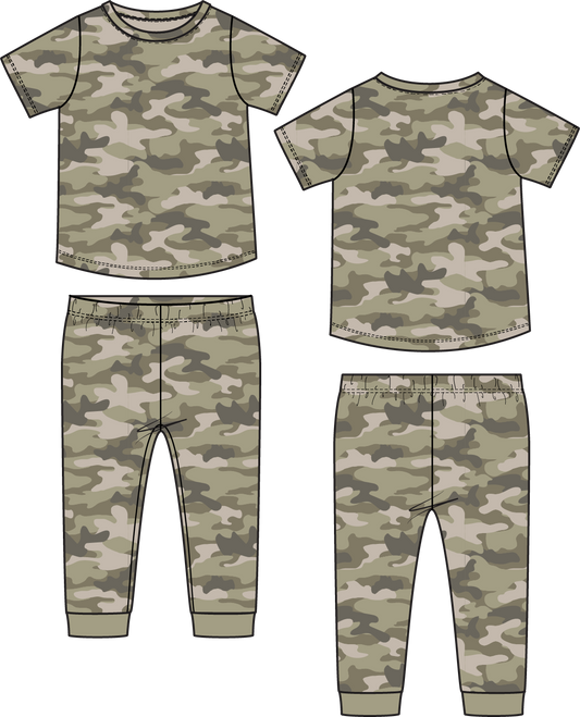 Camo SS Loungewear Set