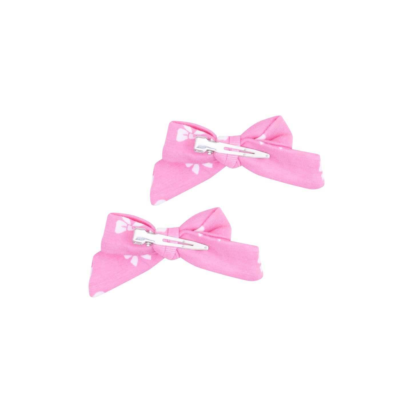 Pink Bows 2-Bow Clip Set