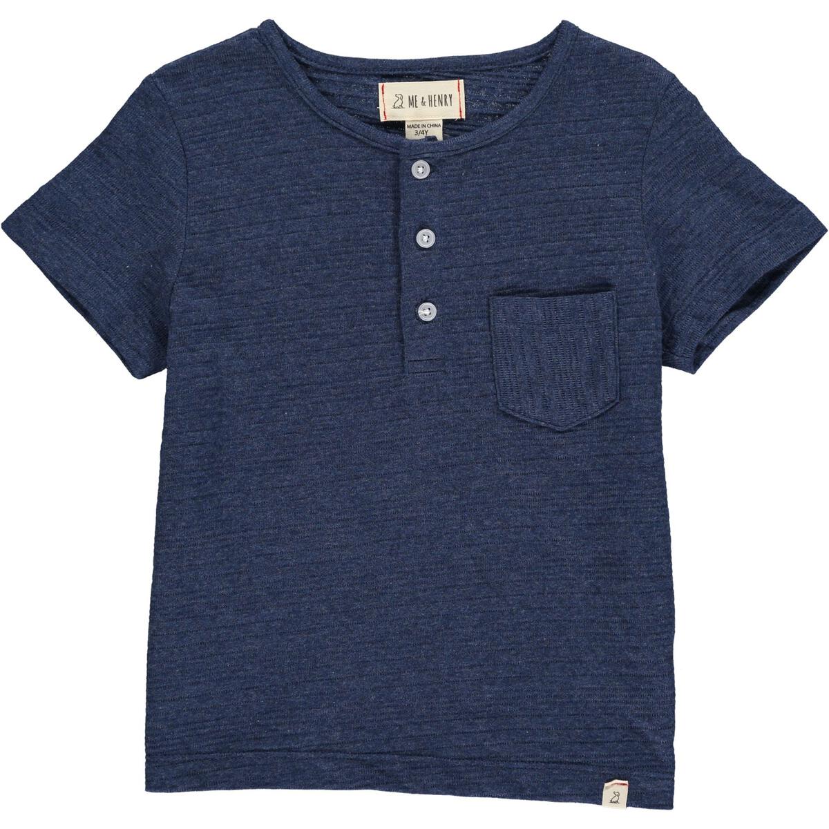 Navy Ribbed Dodger Henley