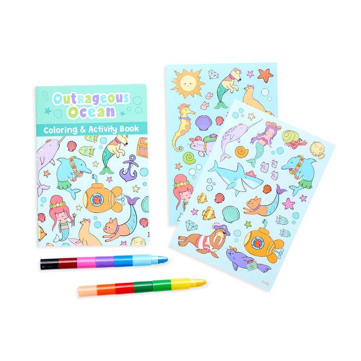 Mini Traveler Coloring & Activity Kit - Outrageous Ocean