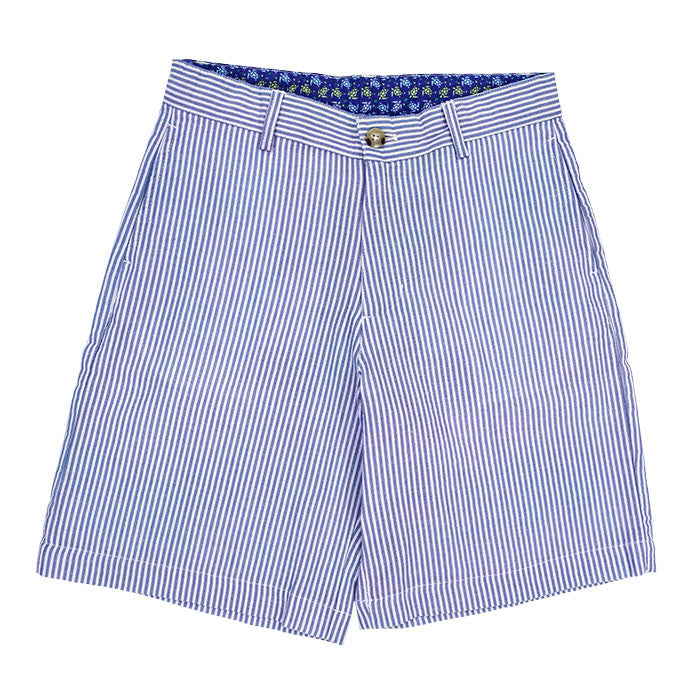 Blue Stripe Seersucker Short