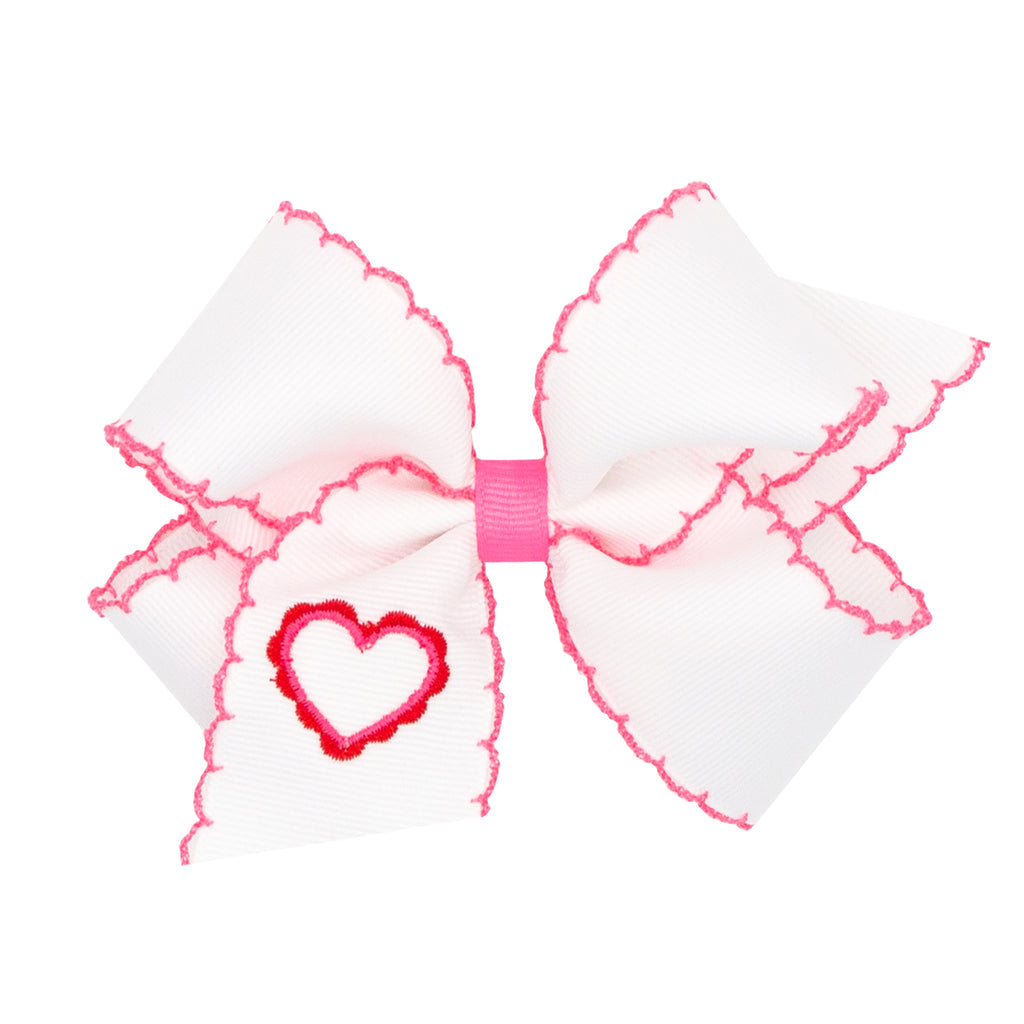 KING Embroidered Heart Bow