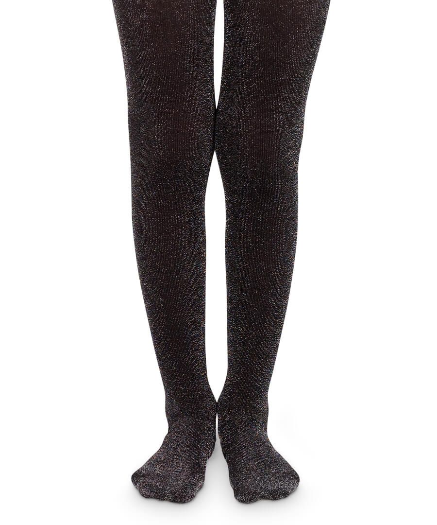 Sparkly Lurex Tights-Black