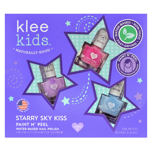 Klee Kids Water-Based Nail Polish Set - Starry Sky Kiss