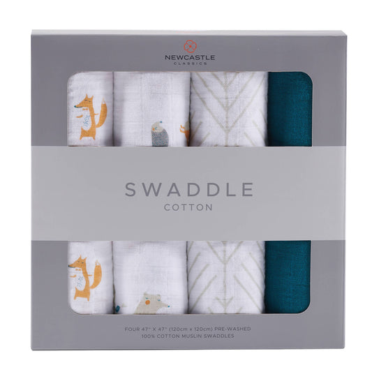 Forest Friends Swaddle 4-Pack