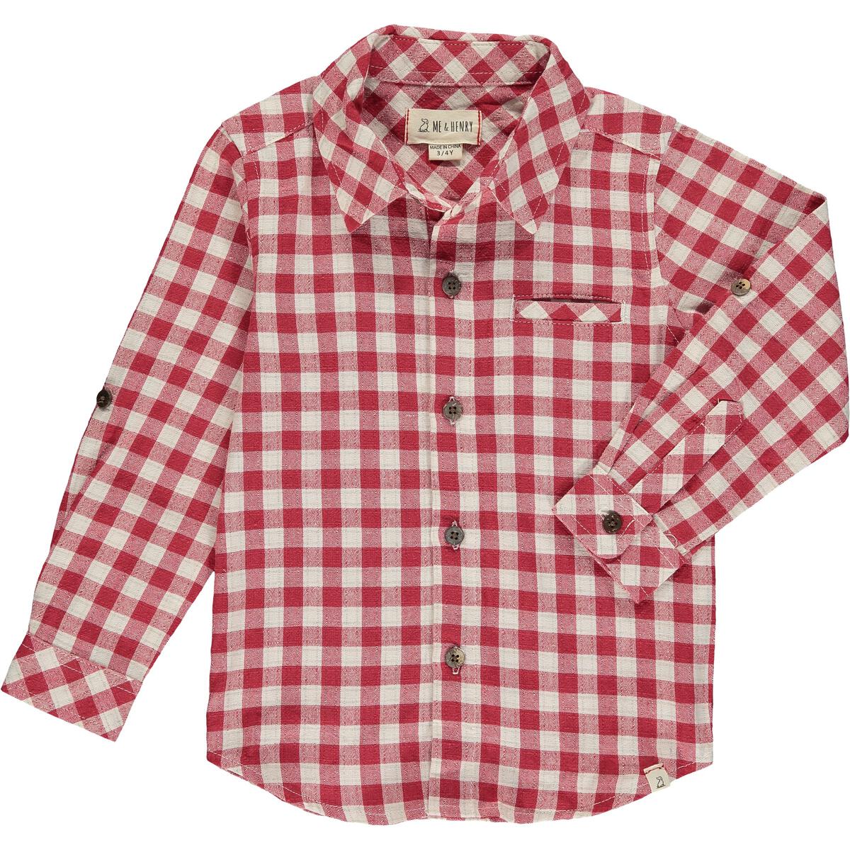 Atwood Woven shirt-Red/Wht Plaid